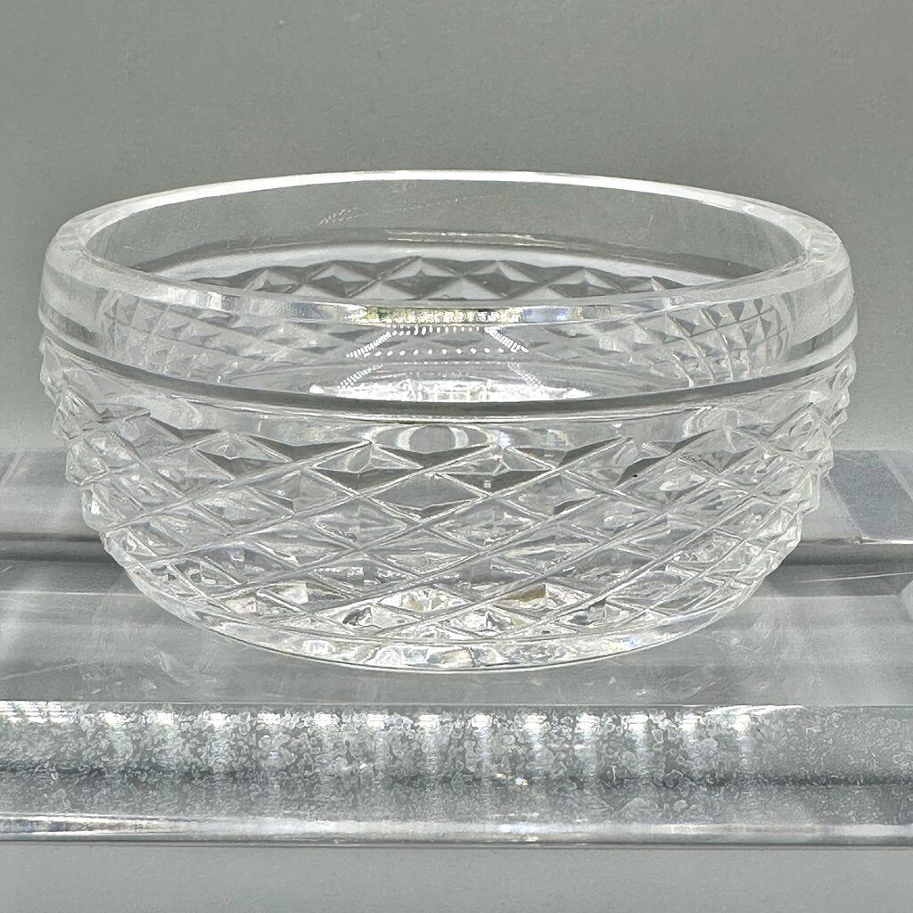1960s Small Waterford Crystal Bowl/Dish Alana Pattern Made In Ireland With Label /cb