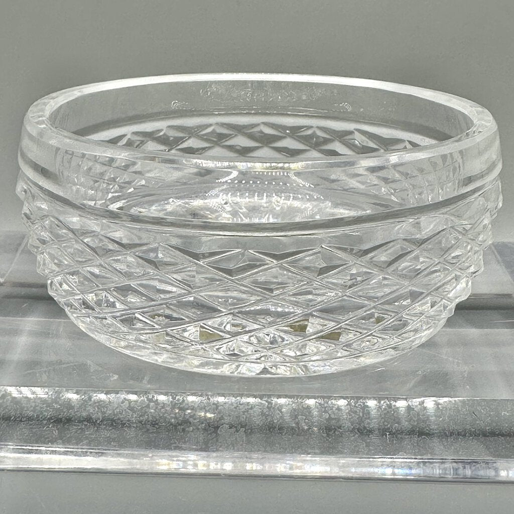 1960s Small Waterford Crystal Bowl/Dish Alana Pattern Made In Ireland With Label /cb