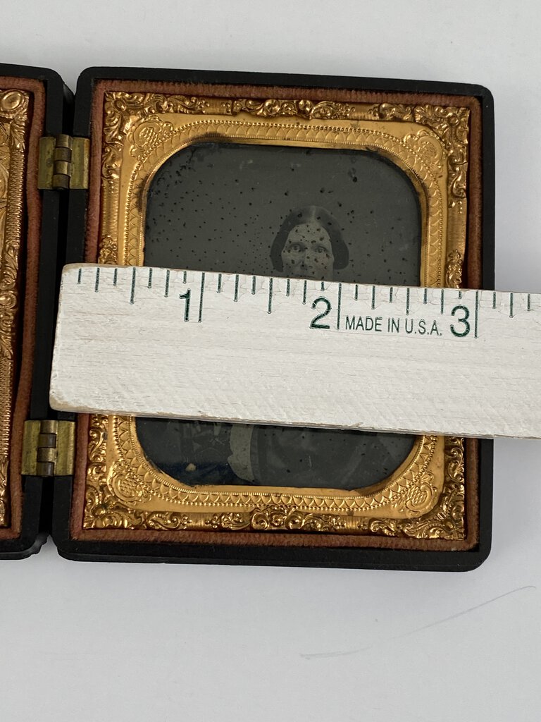 Daguerreotype Sixth Plate Size Double Thermoplastic Case Man Woman /ro