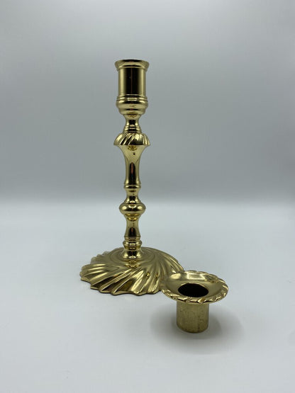 Baldwin Brass 9” Candlestick Holder w/Bobeche Forged in America /rb