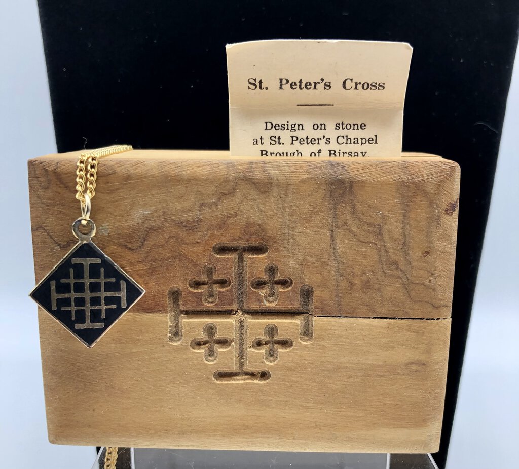 St. Peter’s Cross Pendant w/ Matching Box/ Bethlehem /b