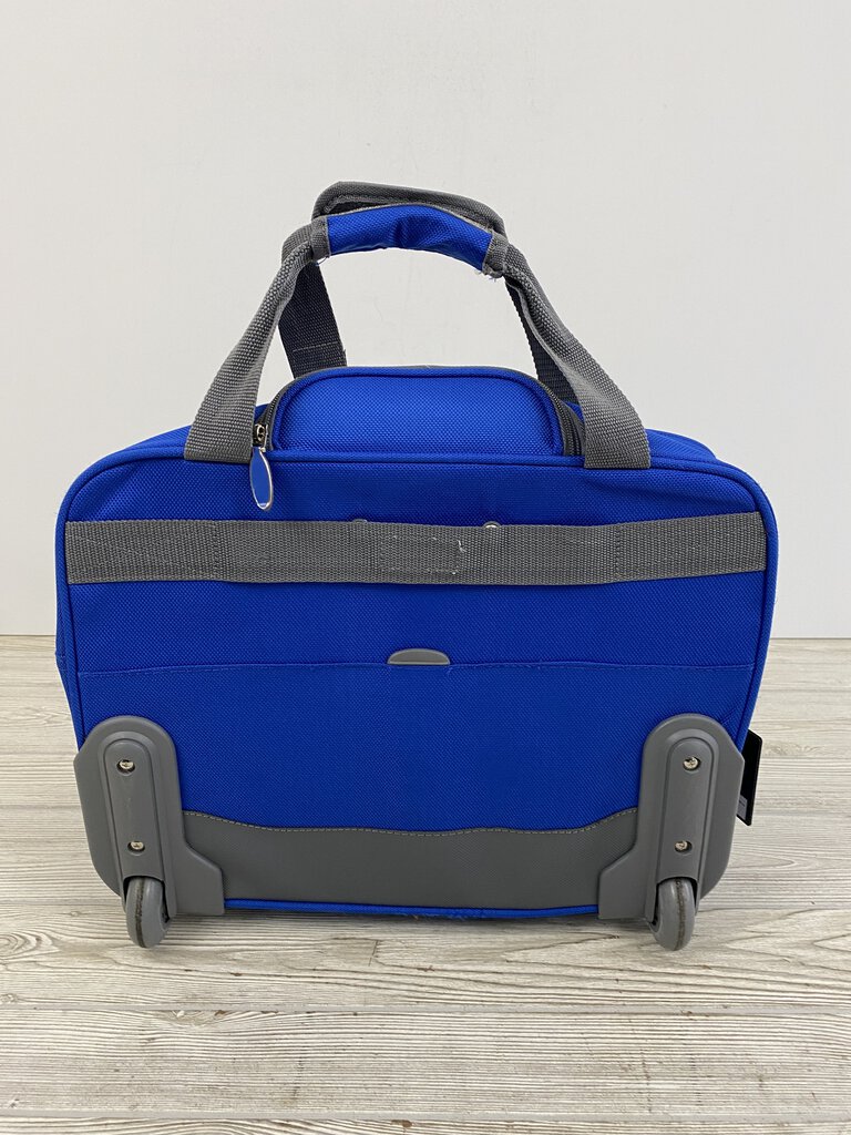 Delsey Trolley Tote Blue 2 Wheel 17”x 8” x”13 Lightweight /rb