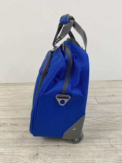 Delsey Trolley Tote Blue 2 Wheel 17”x 8” x”13 Lightweight /rb