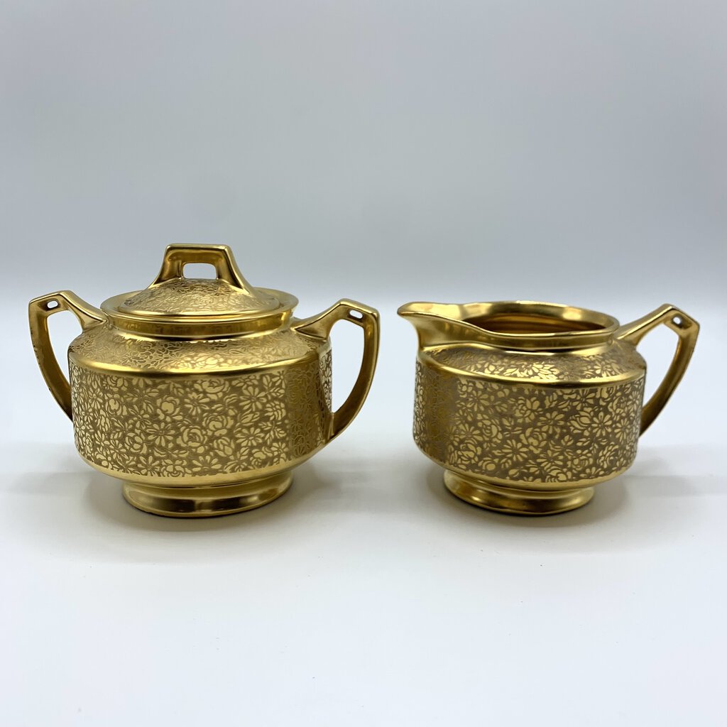 Antique PSAA Porzellanfabrik Schönwald Department Arzberg Bavarian Sugar Bowl and Creamer Set /hg