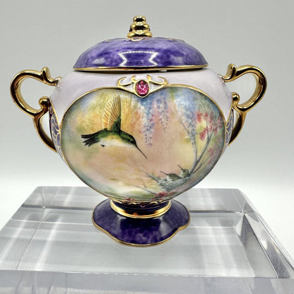 2000 Ardleigh Elliot Nature’s Jeweled Treasures Heirloom Porcelain Music Box “Ode To Joy” /cb