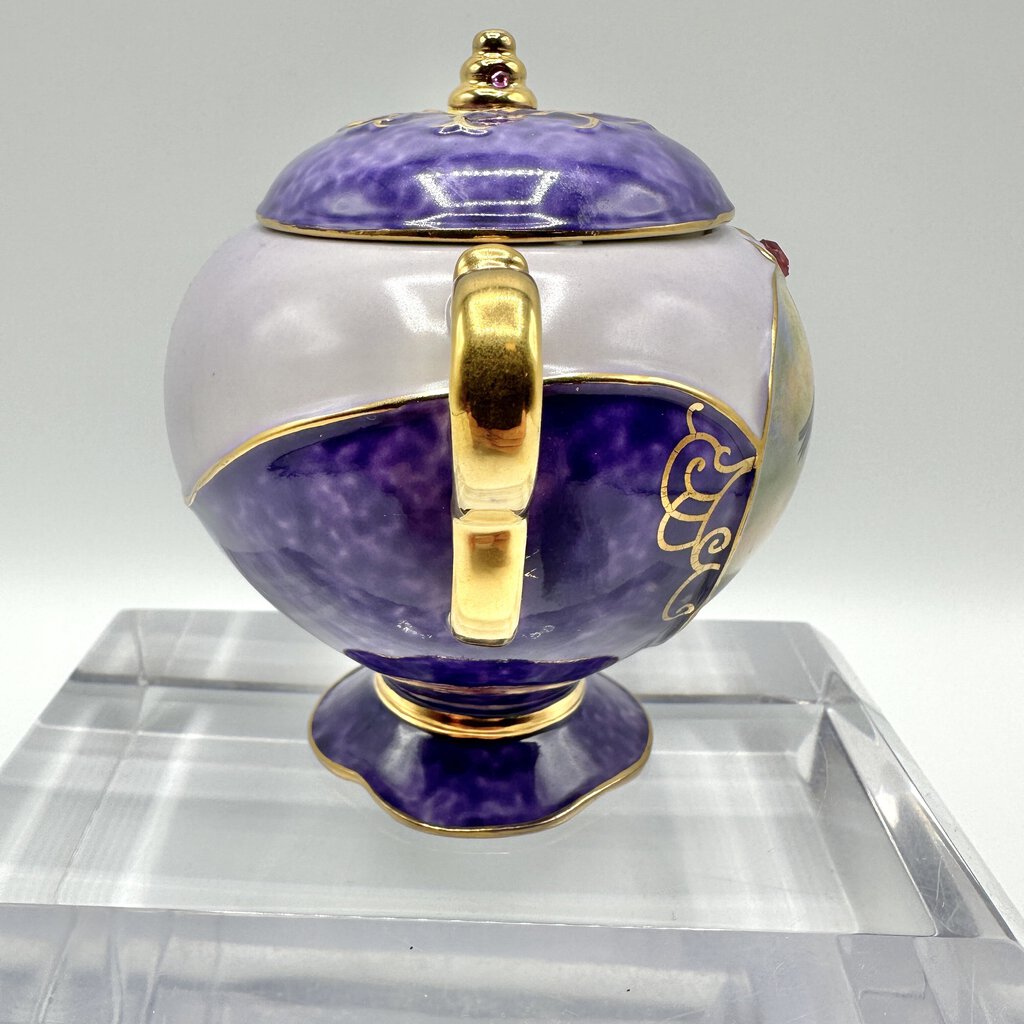 2000 Ardleigh Elliot Nature’s Jeweled Treasures Heirloom Porcelain Music Box “Ode To Joy” /cb