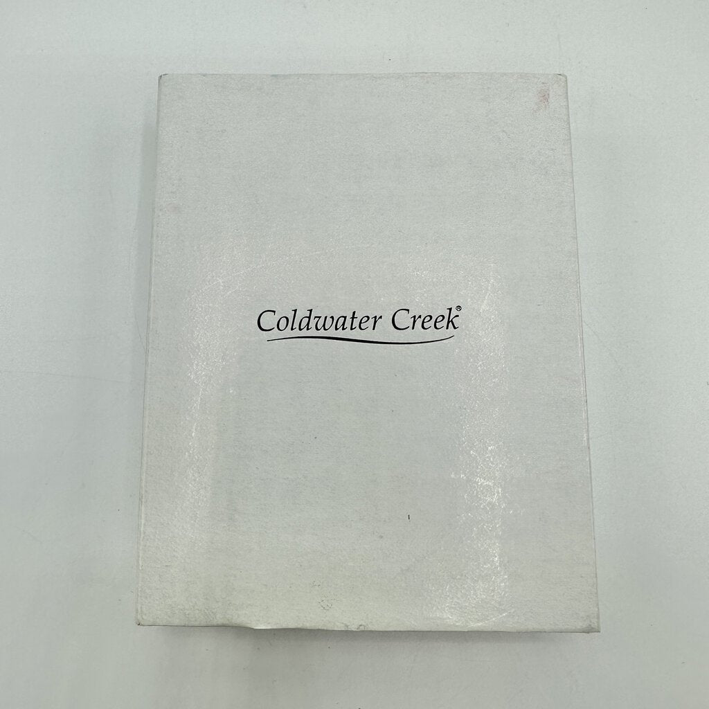 Vintage Coldwater Creek Sterling Silver & Garnet Necklace & Earring Box Set /cb