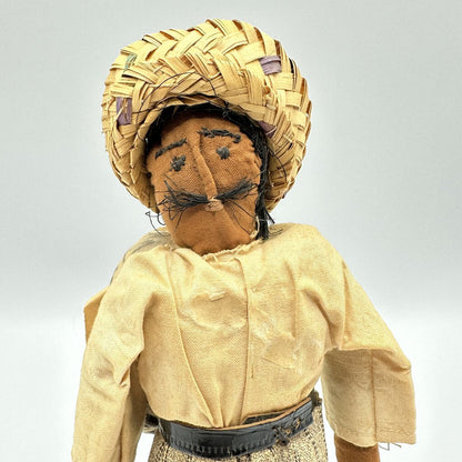 Vintage Lot Of 5 Handmade Cloth Souvenir Dolls Middle/South America/cb