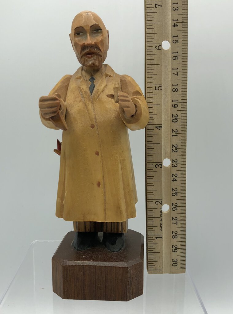 Vintage ANRI Italy Wood Carved Pediatrician Kinderarzt Figurine /b