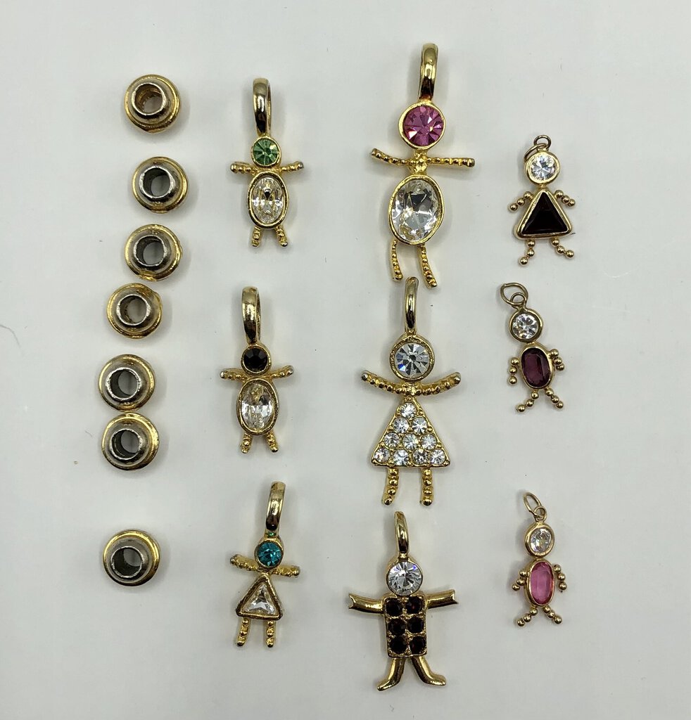 Lot of Assorted Birthstone Brat/ Kid/ Baby Charms w/ Spacers /b