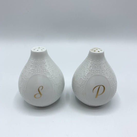 Vintage Mid-Century Bjorn Wiinblad Rosenthal “Romance White” Salt and Pepper Shakers /hg