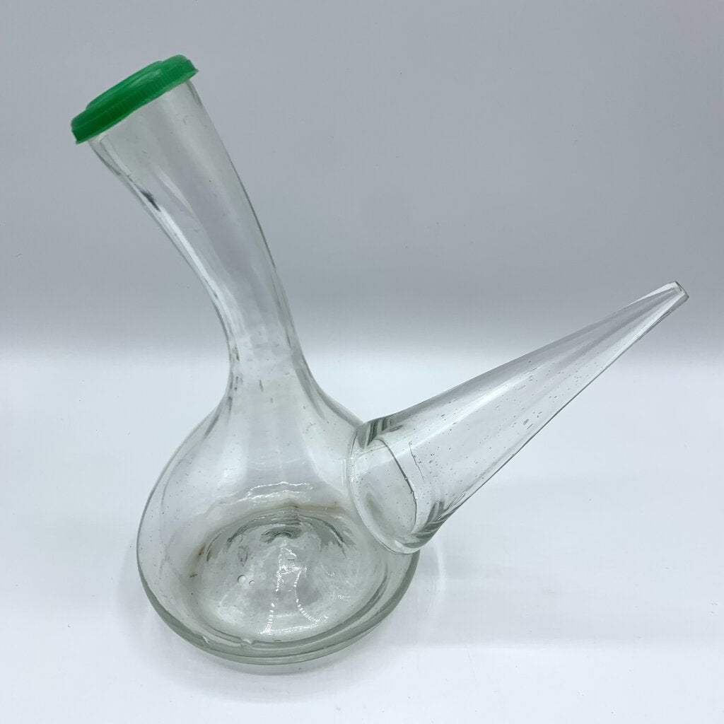 Vintage Hand-Blown Glass Porron Pitcher/Decanter /hg