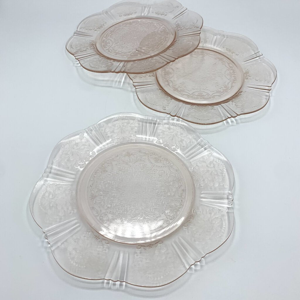 Vintage MacBeth-Evans “American Sweetheart” Salad Plates Set of 3, Depression Glass /hg