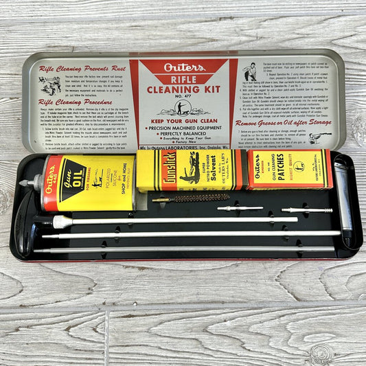 Vintage Outers Rifle Cleaning Kit No 477 Complete Unused w/Box /cb