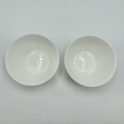 Set Of 2 Wedgwood Intaglio White Bone China 5 1/2 Inch All Purpose Bowls Made In England /cb