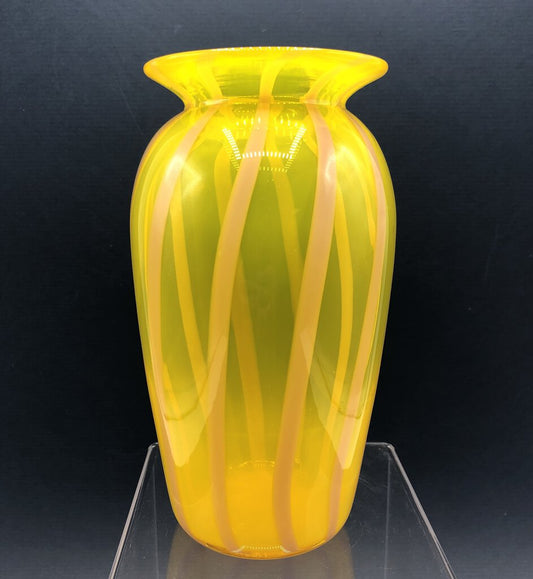 Jud Scott Hand Blown Fine Art Glass Vase /b