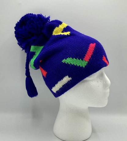 Vintage 1980s Obermeyer Winter Ski Hat Pom Pom /b