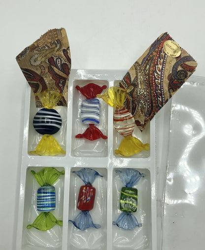 Vtg Box of Handmade Murano Glass Candies /b