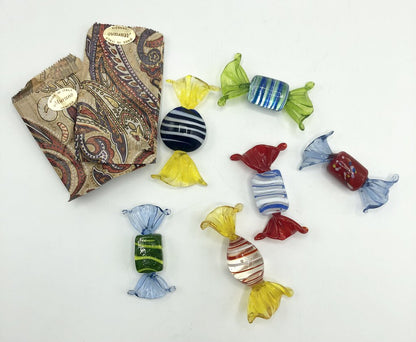 Vtg Box of Handmade Murano Glass Candies /b