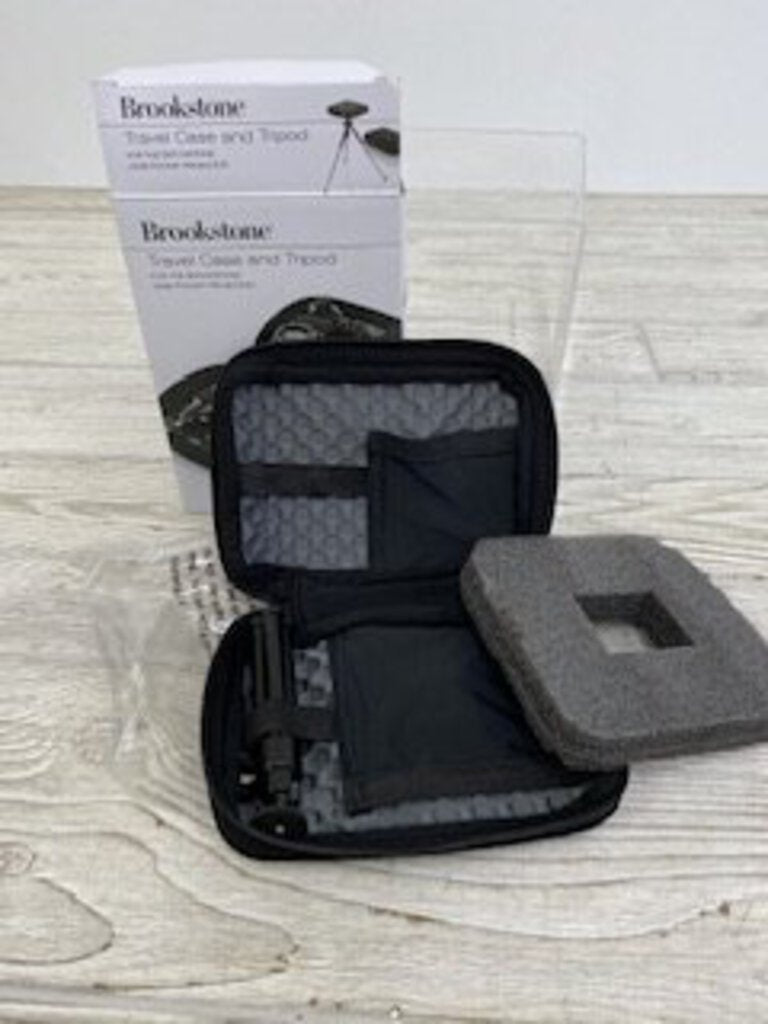 Brookstone Travel Case and Tripod for the Brookstone HDMI Pocket Projector NIB /rw