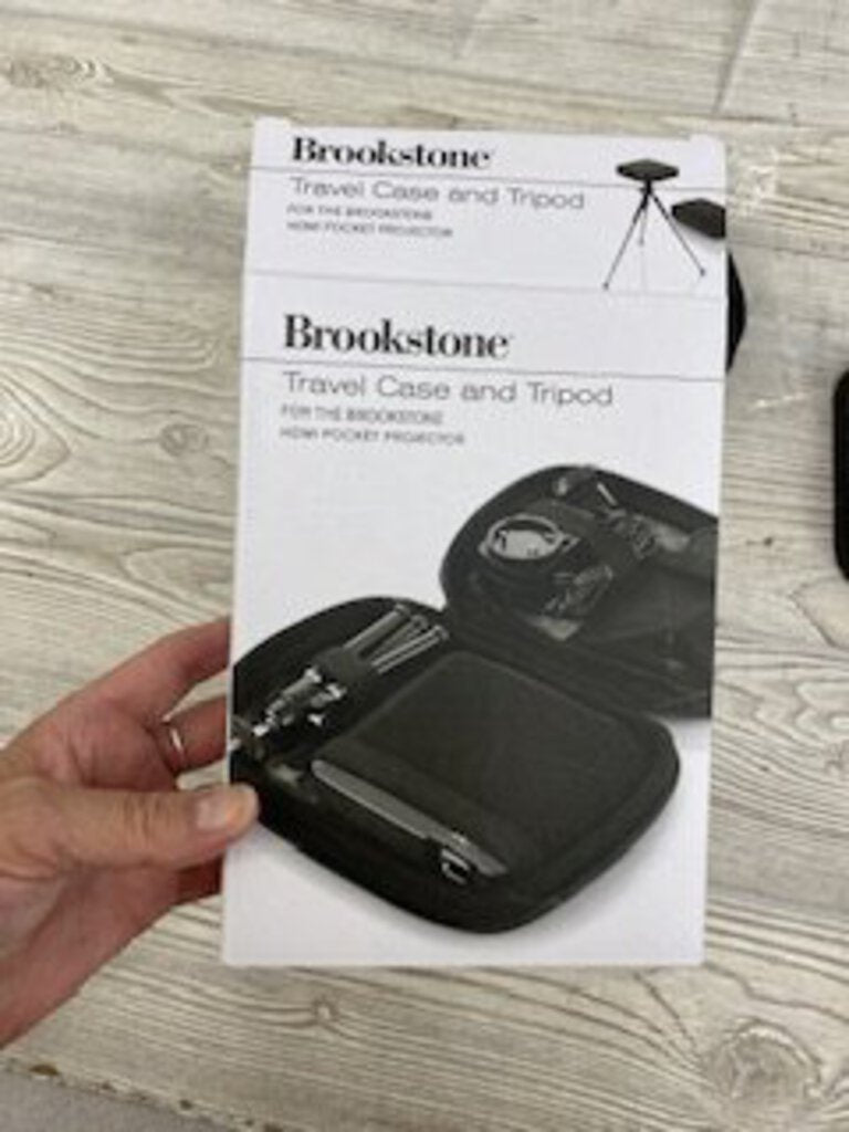 Brookstone Travel Case and Tripod for the Brookstone HDMI Pocket Projector NIB /rw