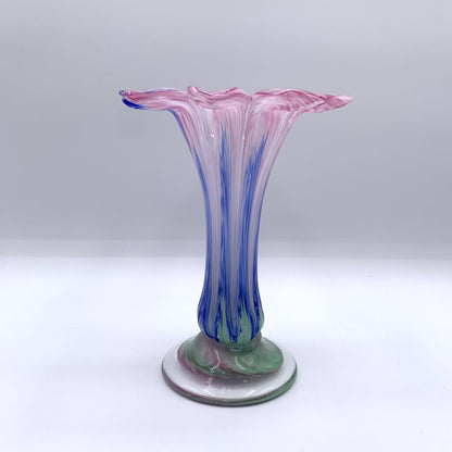 Hand Blown Art Glass Flower Vase /hgo