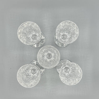 Set Of 5 Linea Gala by Royal Crystal Rock Fluted Champagne Glasses /cb