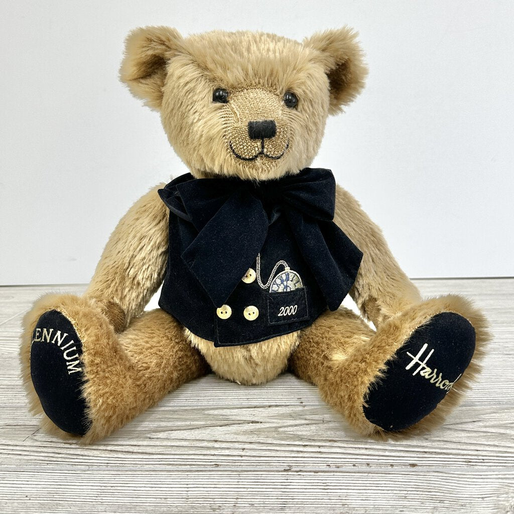 Harrods London Millennium 18in Teddy Bear 2000 Fully Jointed Plush /cb