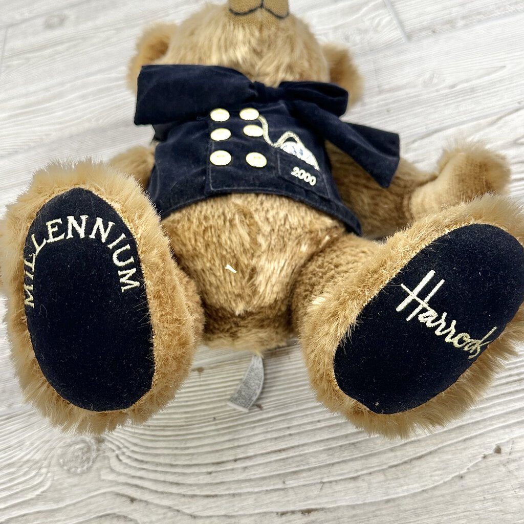 Harrods London Millennium 18in Teddy Bear 2000 Fully Jointed Plush /cb