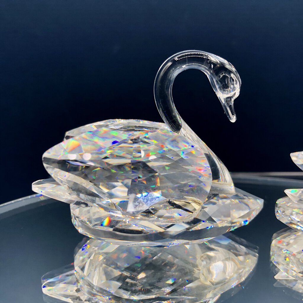 Swarovski Crystal Swan Set of 2 /b