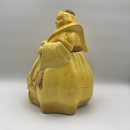 Vintage Red Wing Yellow Friar Tuck Cookie Jar /b