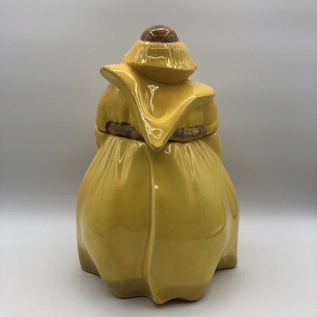 Vintage Red Wing Yellow Friar Tuck Cookie Jar /b