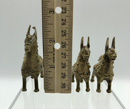 Vintage Set of 5 Dhokra Animals /b