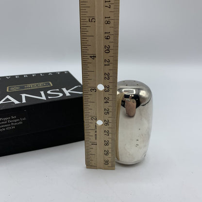 DANSK Silverplated and Weighted Salt & Pepper Shakers /hgo