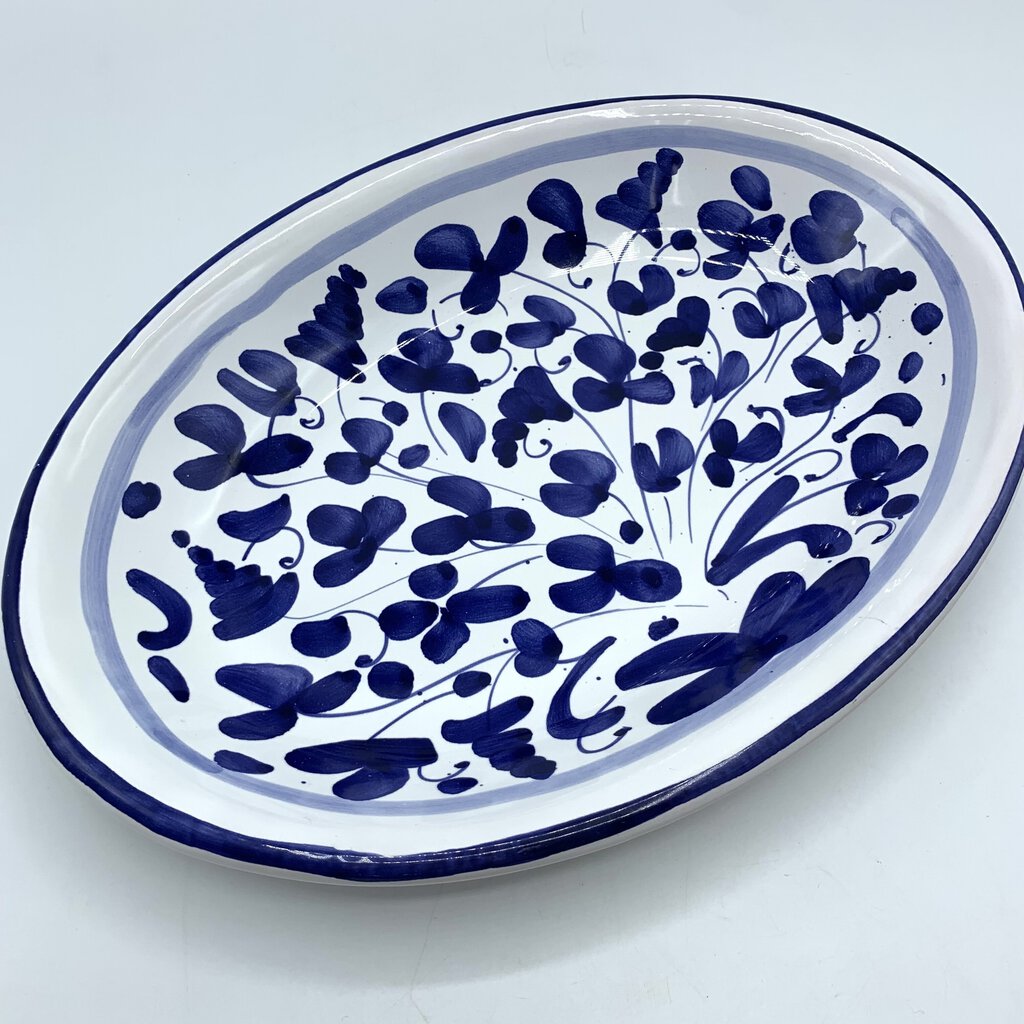 Sambuco Mario Deruta Italia Blue and White Majolica Platter /hgo