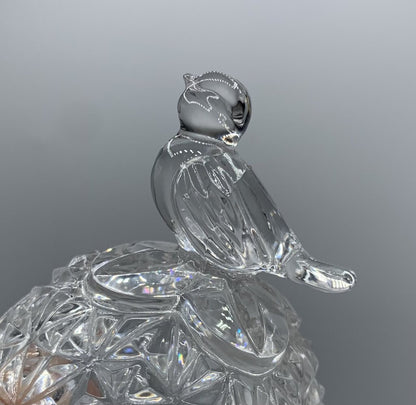 Vintage HOFBAUER Byrdes Collection Crystal Bird Trinket Dish /hgo