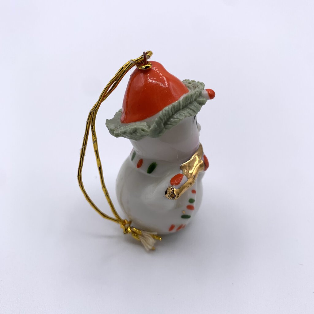 Vintage NAPCO Bone China Snowman Ornament /hgo
