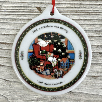 8 International China Ornaments “A Christmas Story” Porcelain 1996 Illustrated by Susan Winget w/Box /cb