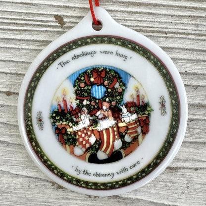 8 International China Ornaments “A Christmas Story” Porcelain 1996 Illustrated by Susan Winget w/Box /cb