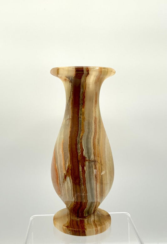 Onyx Carved Natural stone vase /ah