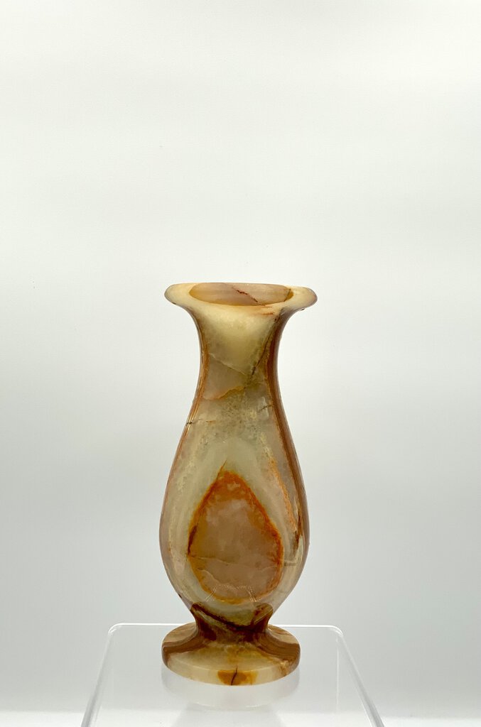 Onyx Carved Natural stone vase /ah