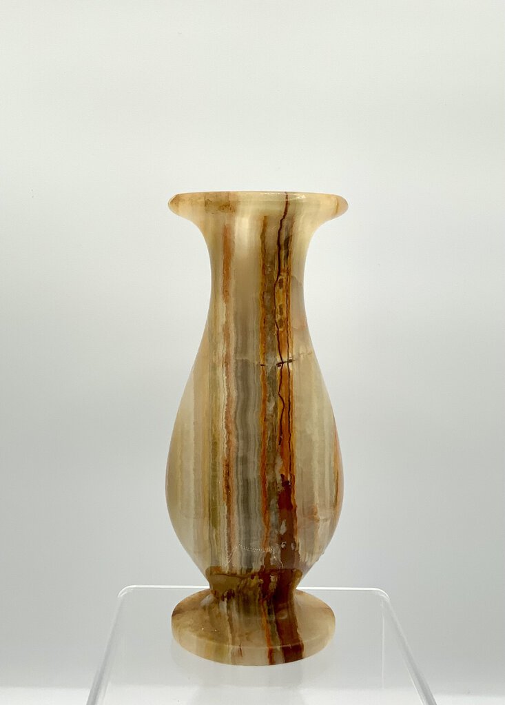 Onyx Carved Natural stone vase /ah