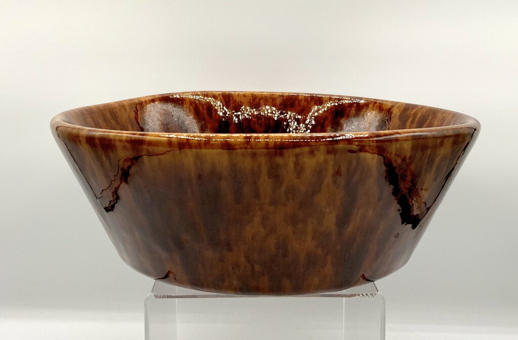 Mid-Century Bennington Drip Glaze Stoneware bowl /ah