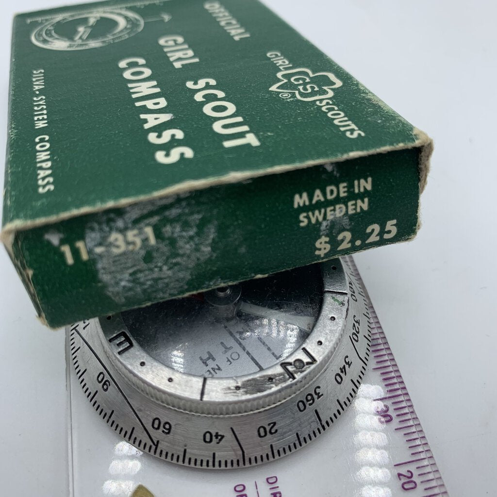 Vintage Silva-System Official Girl Scout Compass, in Box /hgo