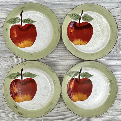 Cambridge Potteries “Apple Sauce” Collection 4 Hand Painted 7 3/4in Bread & Butter Plates /cb