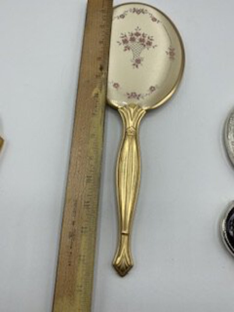 Vintage Vanity Hand Mirrors Estate Set of 3 Mirrors 1 Hairbrush /ro