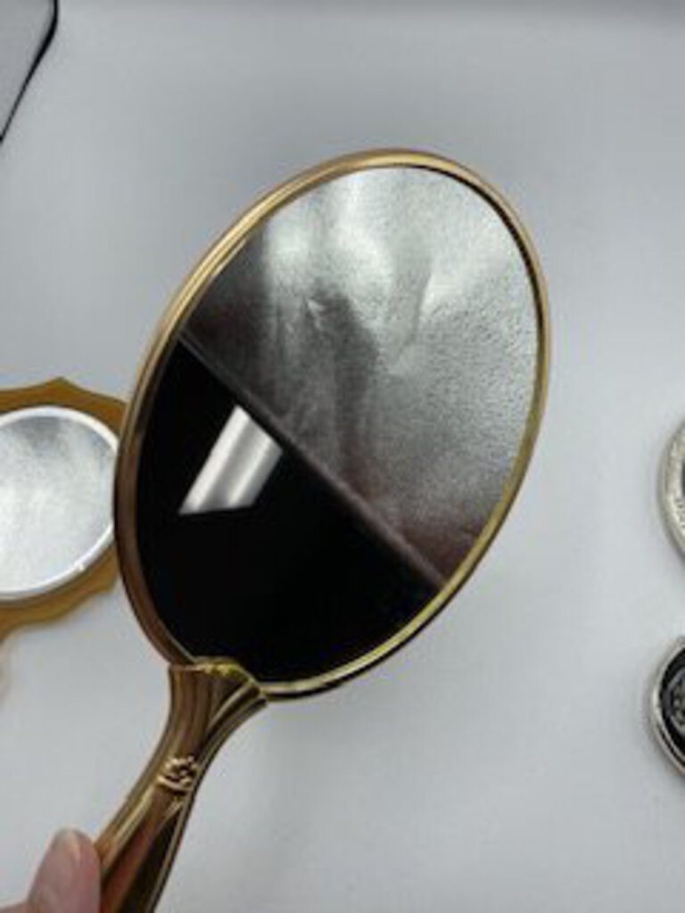 Vintage Vanity Hand Mirrors Estate Set of 3 Mirrors 1 Hairbrush /ro