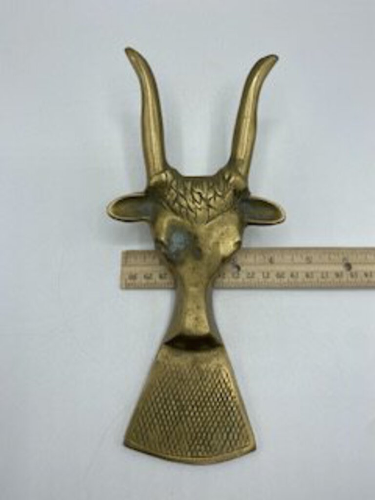 Solid Brass Bull/Steer Longhorn Shoe Horn Boot Jack 9” /roh
