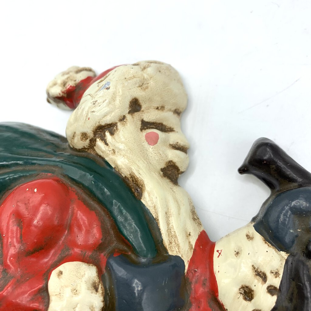 Vintage Santa Claus Christmas 9” deals Cast Iron Door Stopper Figurine