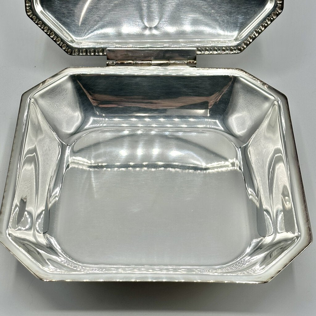 Vintage Sheffield Silver Co. Silent Butler Ash & Crumb Catcher Silver Plate /cb